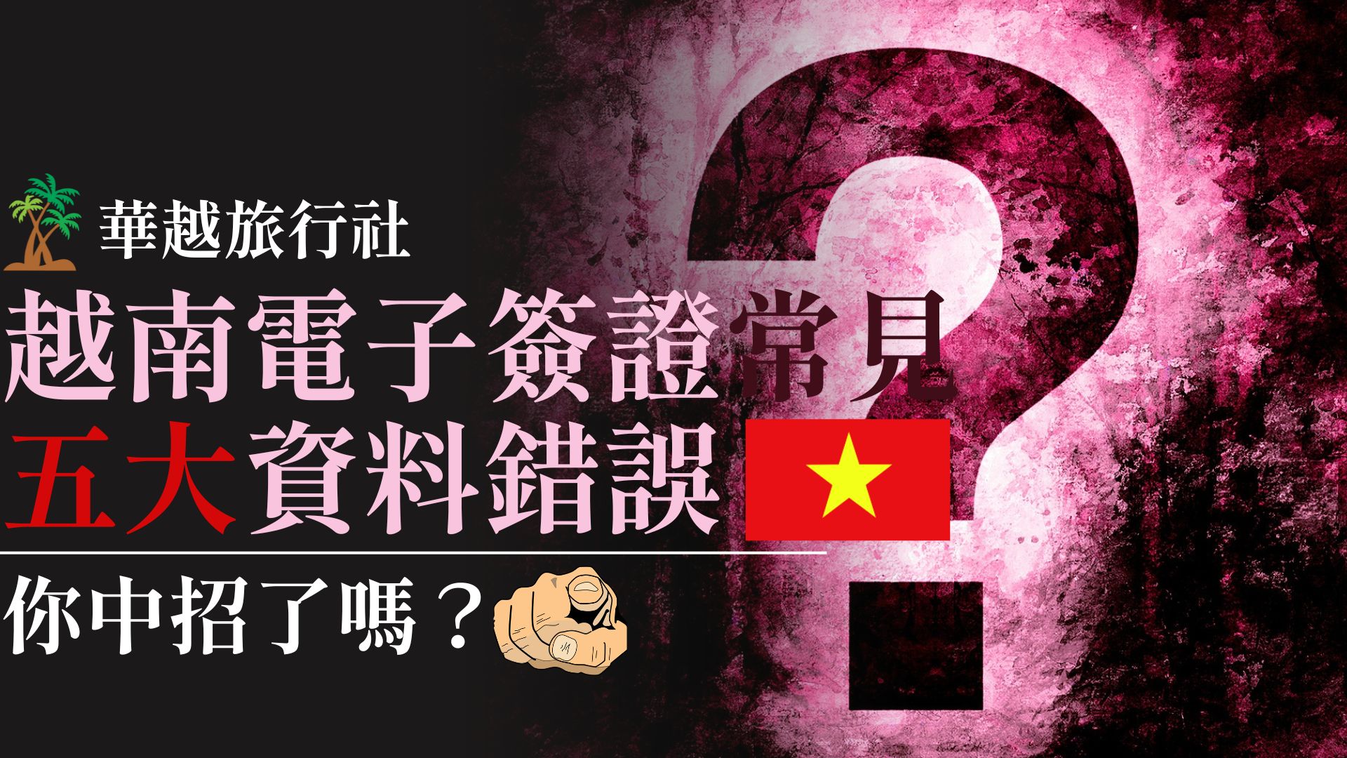越南電子簽證常見五大資料錯誤,你中招了嗎?