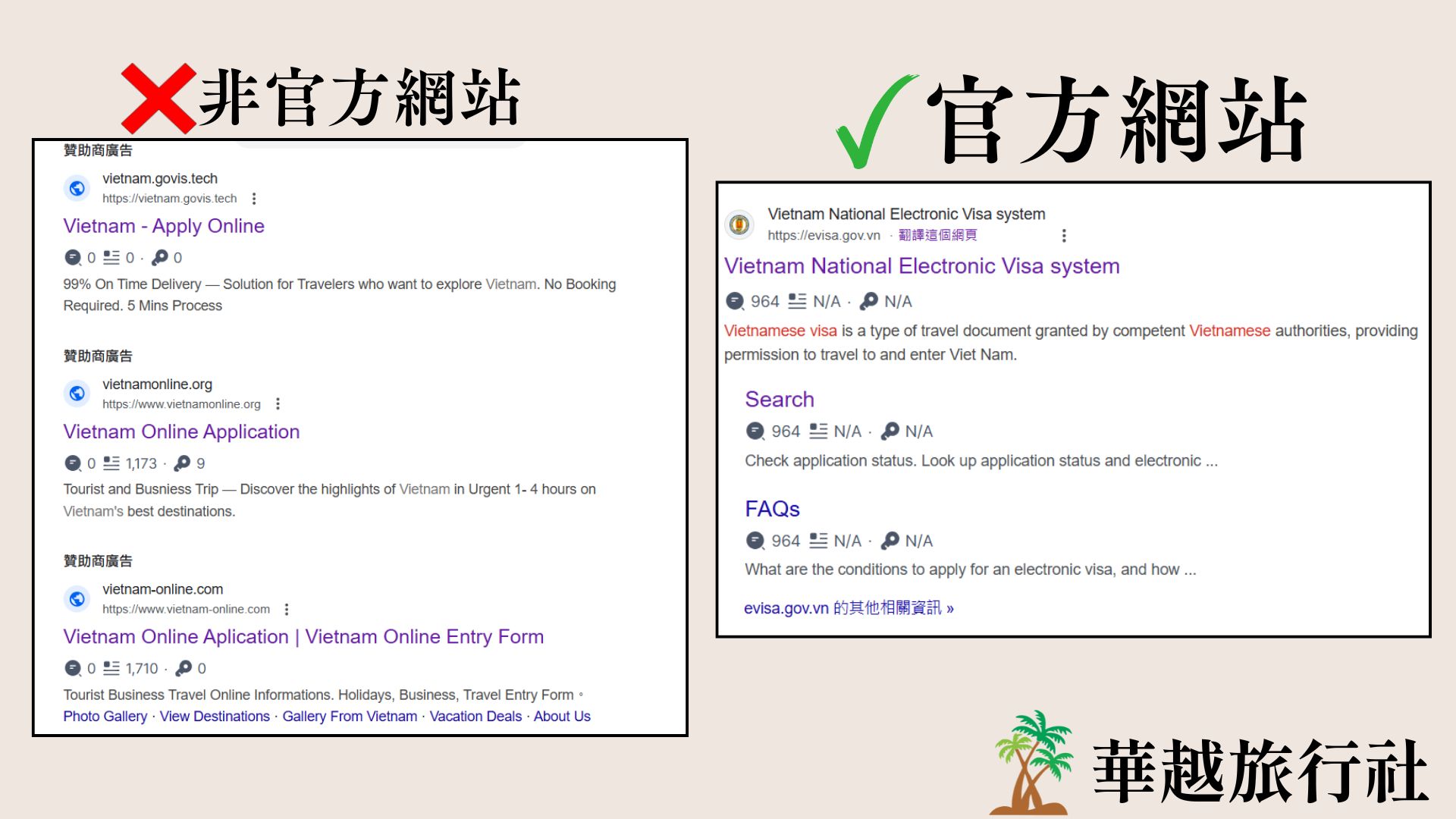 越南簽證官網